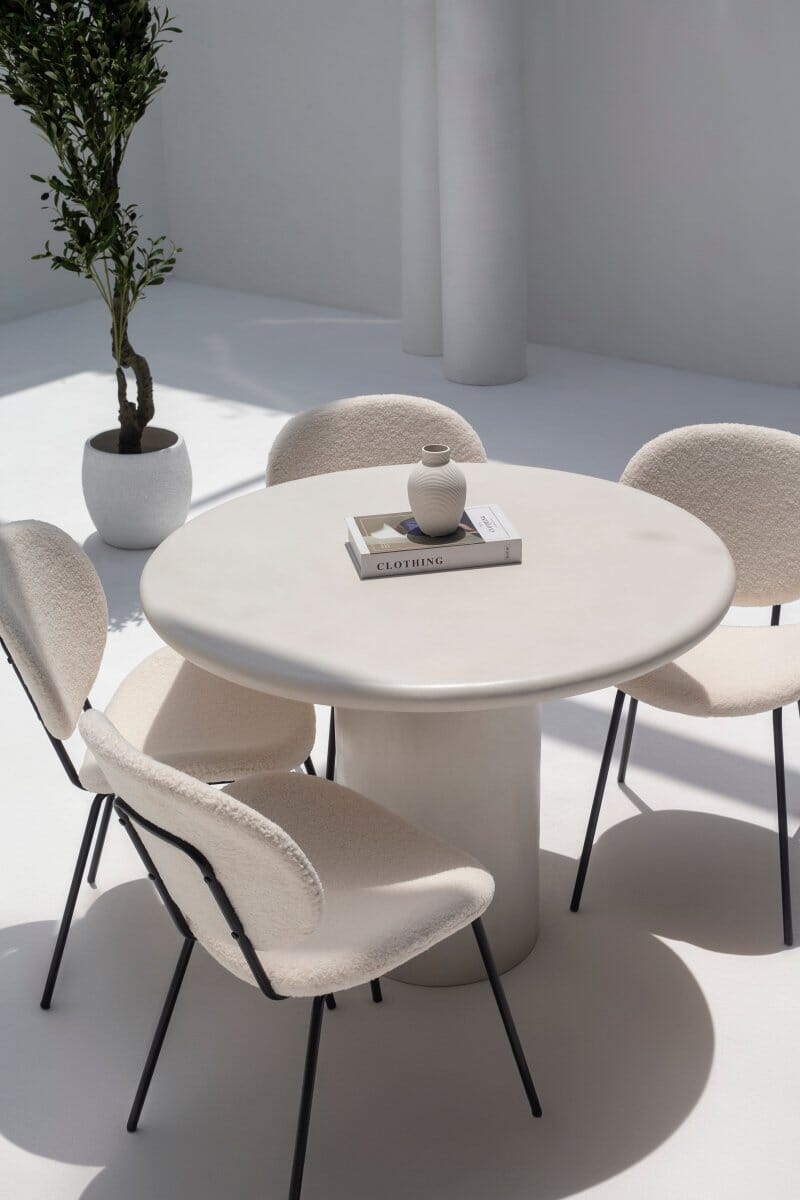 Mireille Round Micro Concrete Dining Table (3 Sizes) Homekode