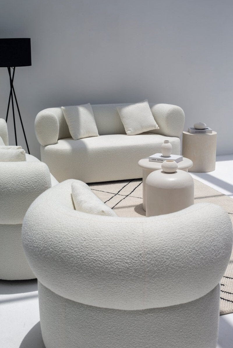 Odelia Off-White Bouclé Sofa Homekode
