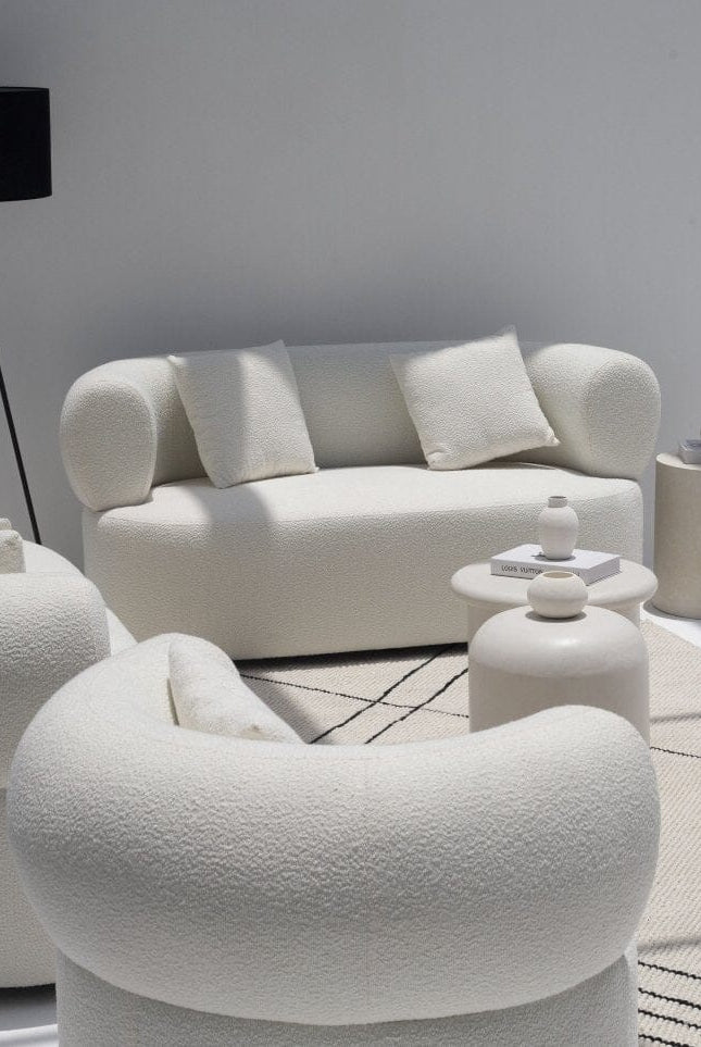 Miray Textured Concrete Side Table (3 Sizes) Homekode