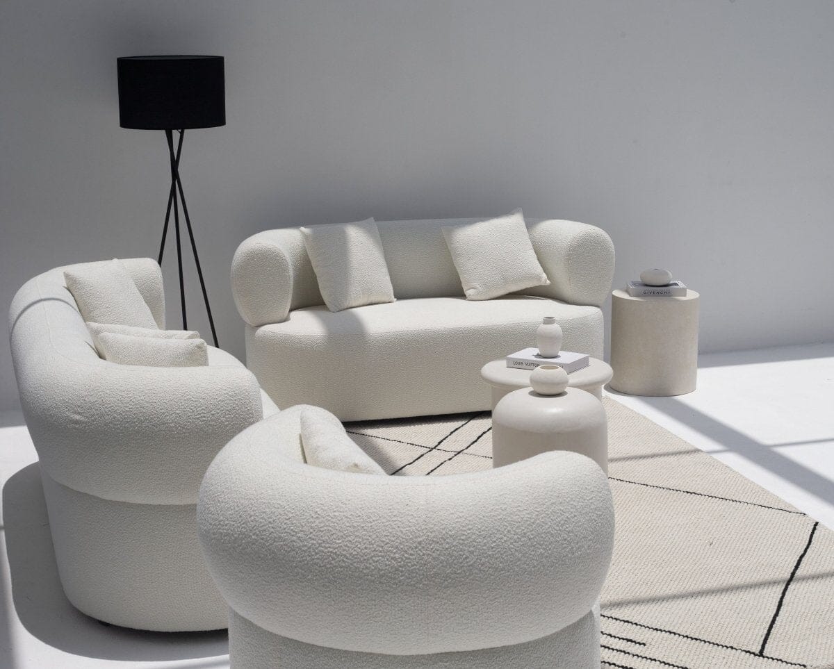 Miray Textured Concrete Side Table (3 Sizes) Homekode