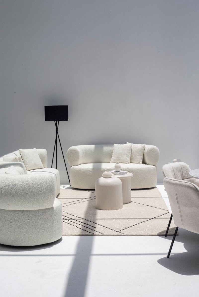 Odelia Off-White Bouclé Sofa Homekode