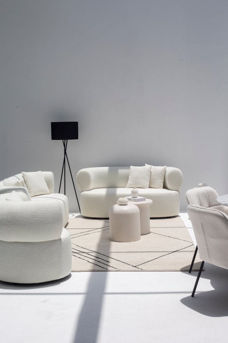 Odelia Off-White Bouclé Sofa Homekode