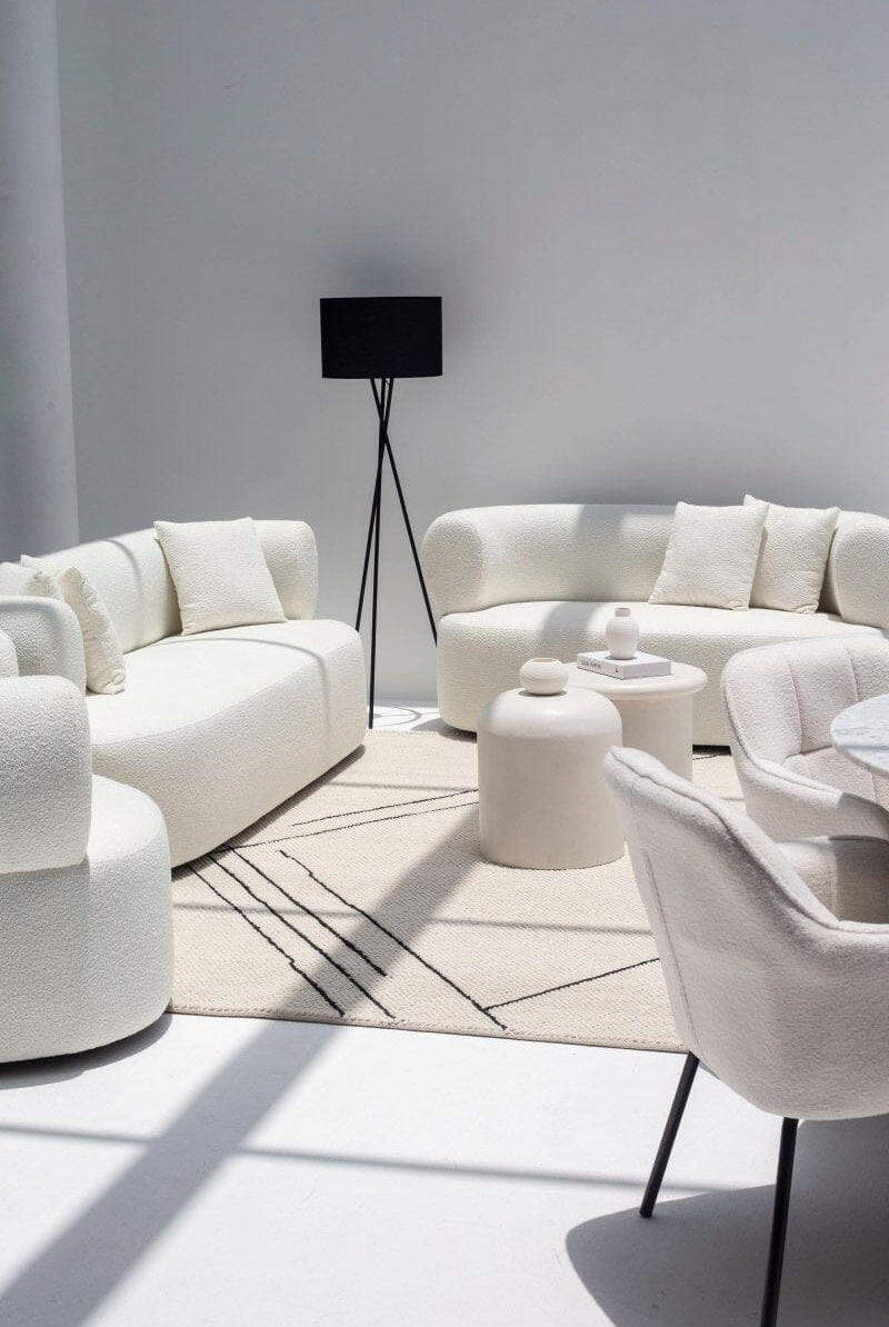 Odelia Off-White Bouclé Sofa Homekode