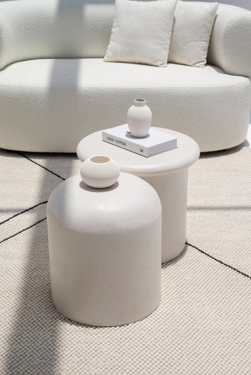 Aliki Nesting Micro Concrete Coffee Table Homekode