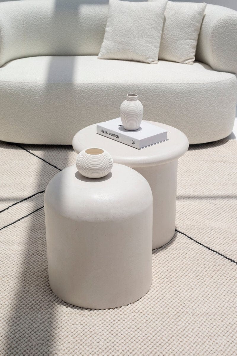 Aliki Nesting Micro Concrete Coffee Table Homekode