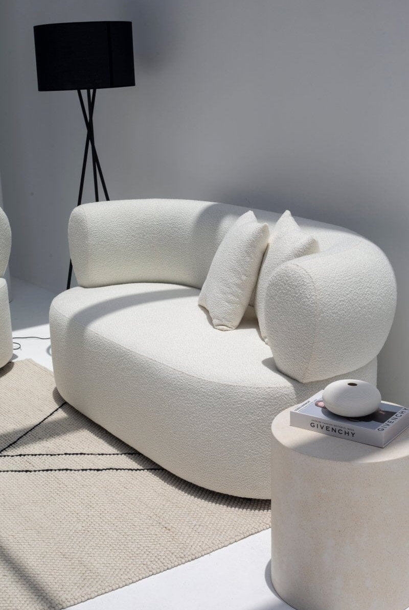 Odelia Off-White Bouclé Sofa Homekode