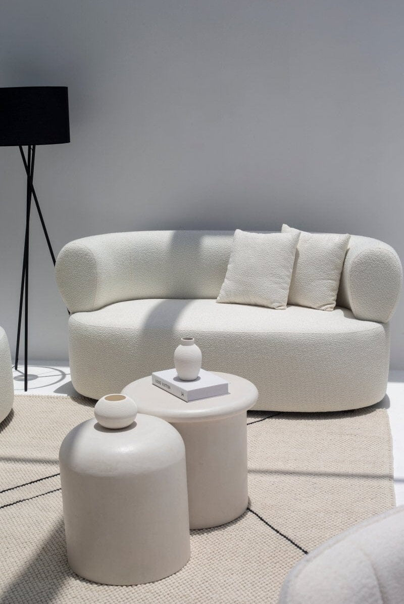 Odelia Off-White Bouclé Sofa Homekode