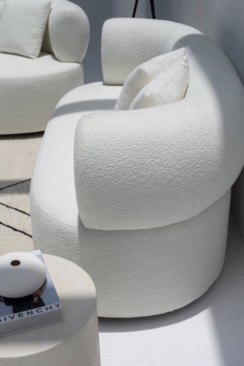 Odelia Off-White Bouclé Sofa Homekode