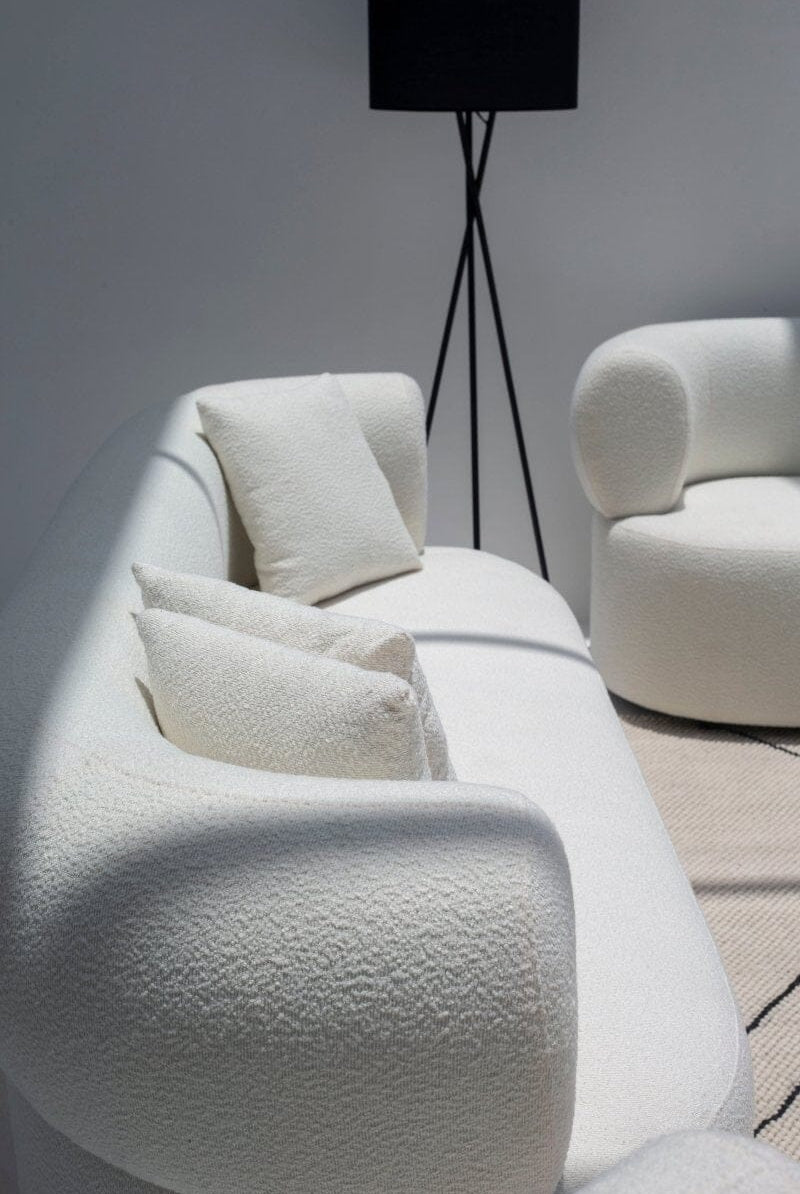 Odelia Off-White Bouclé Sofa Homekode