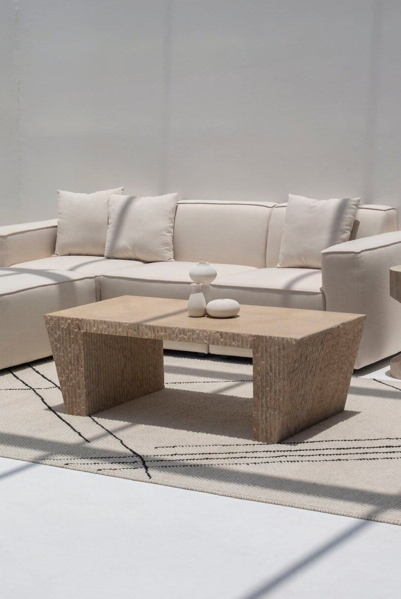 Greta Golden Pearl Marble Coffee Table