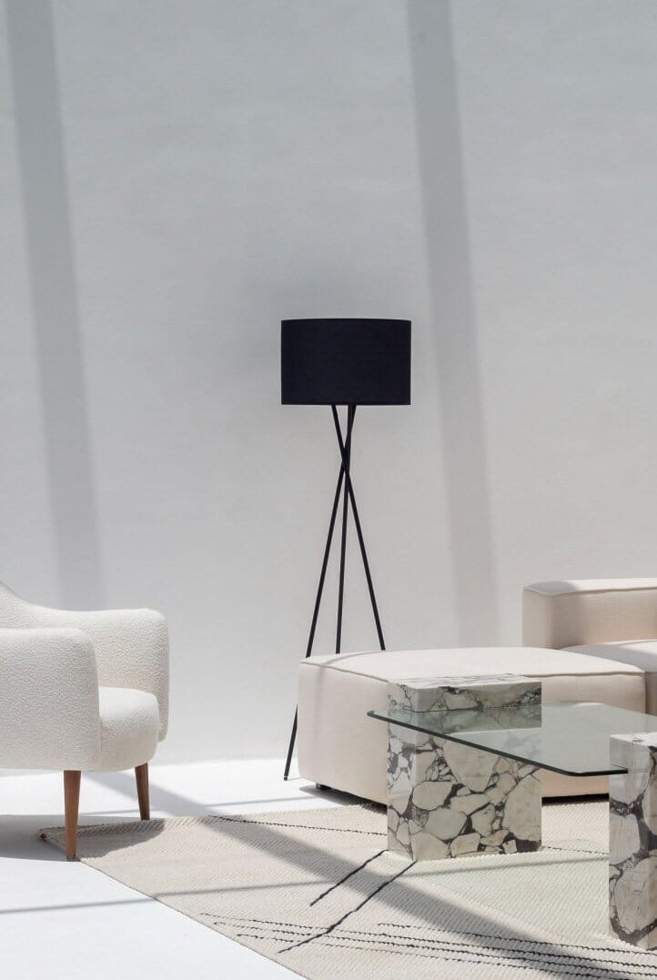 Black Mid-Century Tripod Floor Lamp Home