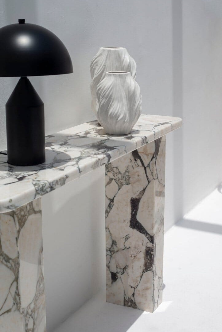 Yvette Calcatta Viola Marble Console Table (4 Leg Styles) Console Table Homekode