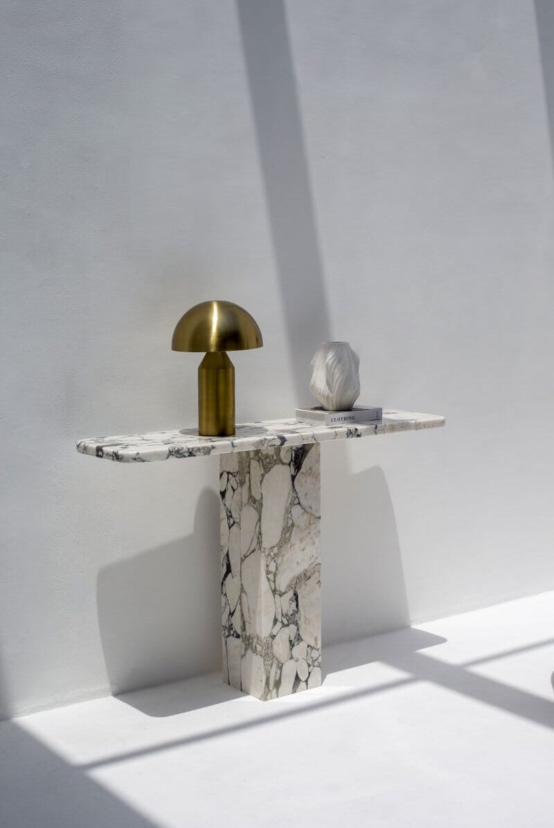 Yvette Calcatta Viola Marble Console Table (4 Leg Styles) Console Table Homekode