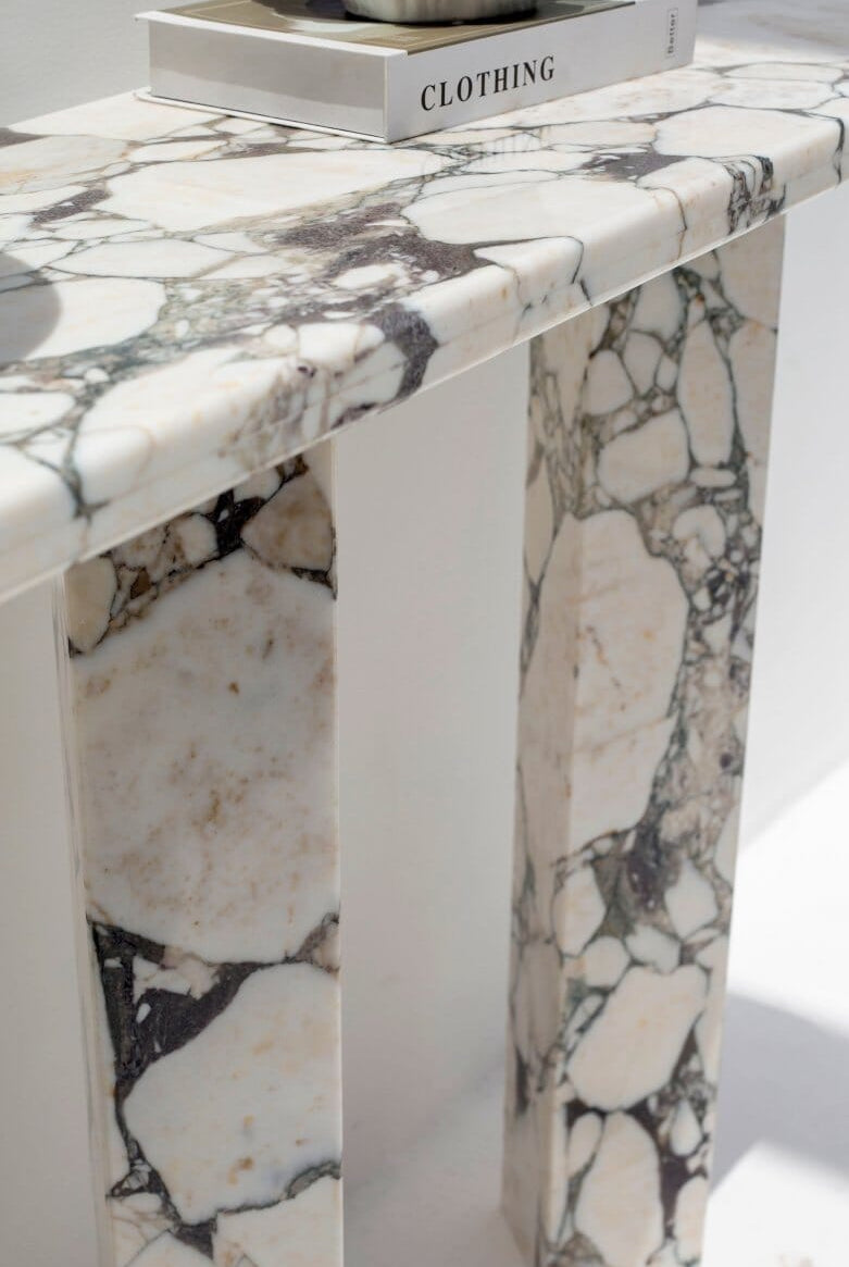 Yvette Calcatta Viola Marble Console Table (4 Leg Styles) Console Table Homekode