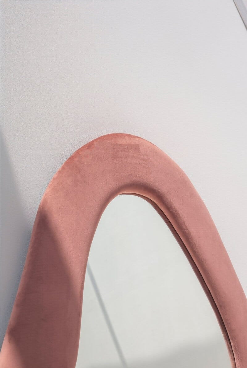 Roxana Pink Squiggly Flannelette Mirror (200x100CM) Homekode