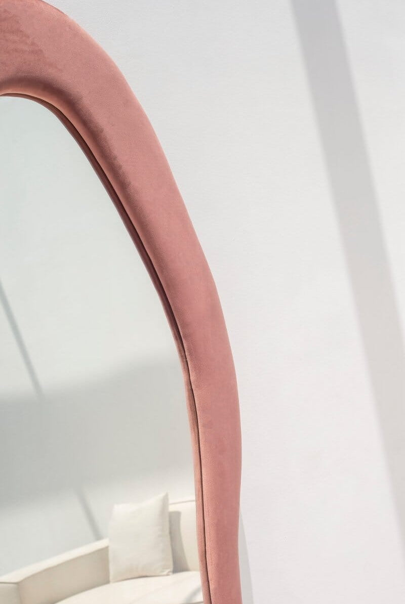 Roxana Pink Squiggly Flannelette Mirror (200x100CM) Homekode