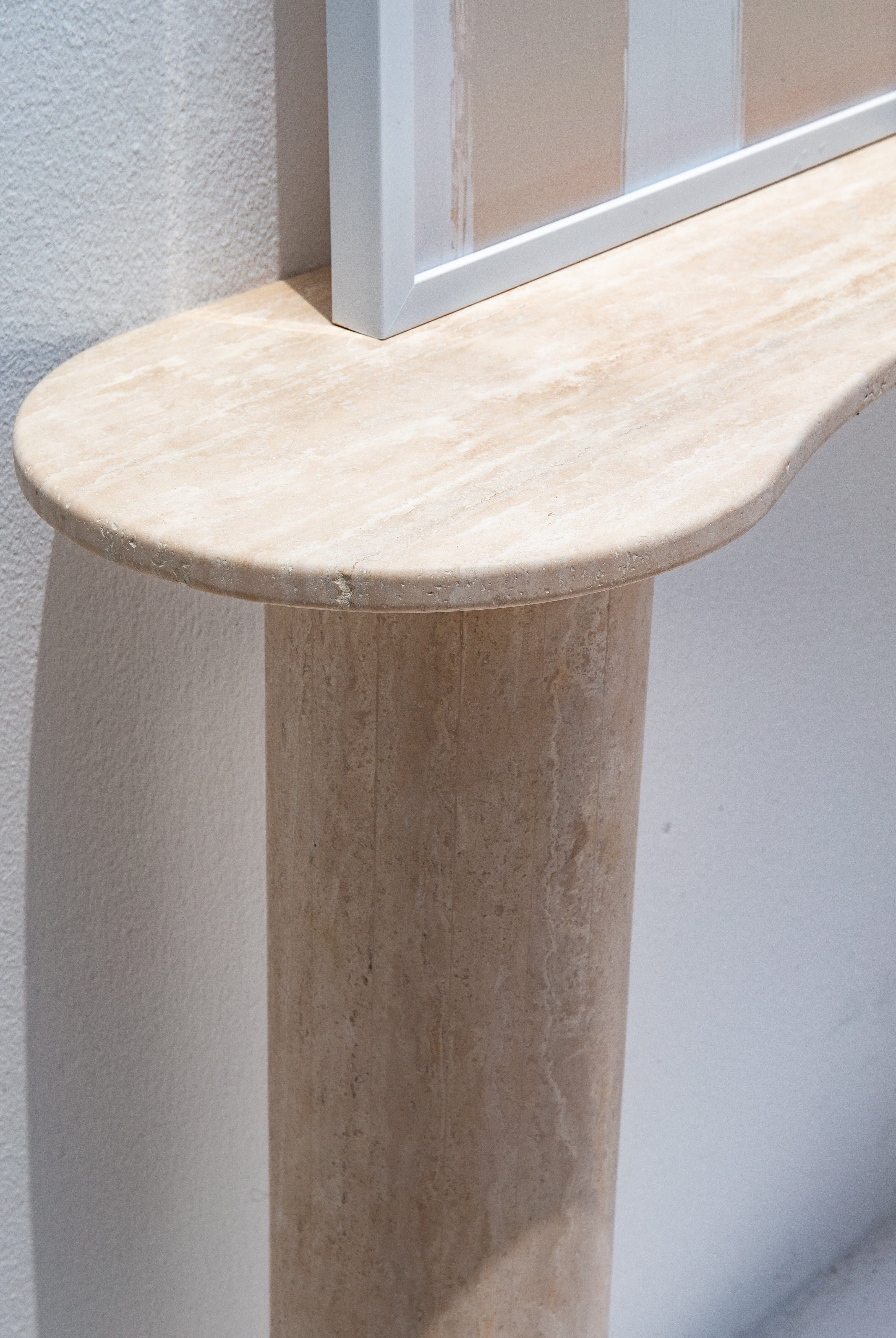 Nola Travertine Irregular Top Console Homekode