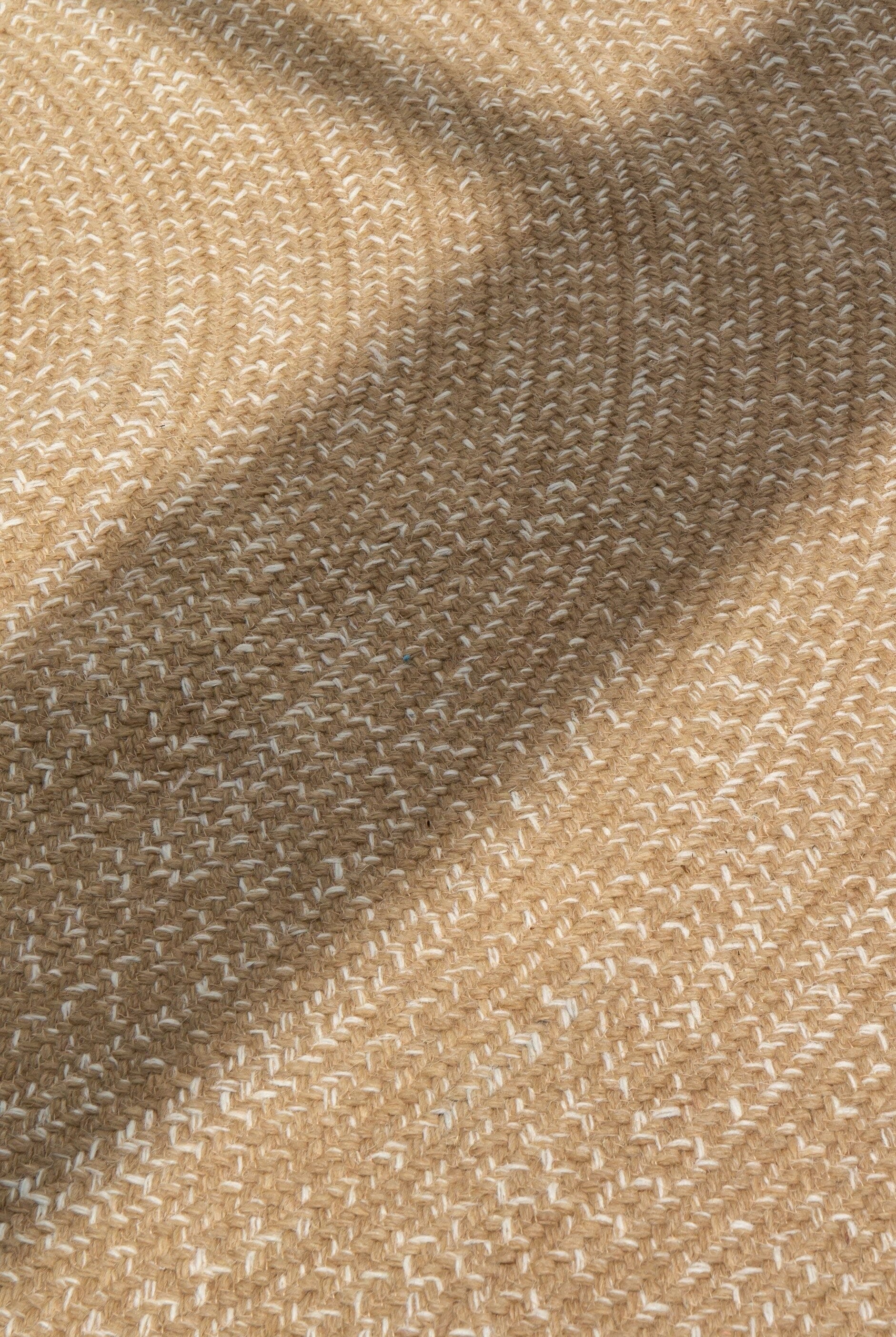 Aria Elegance - Natural Jute & White Braided Round Rug (3 Sizes)