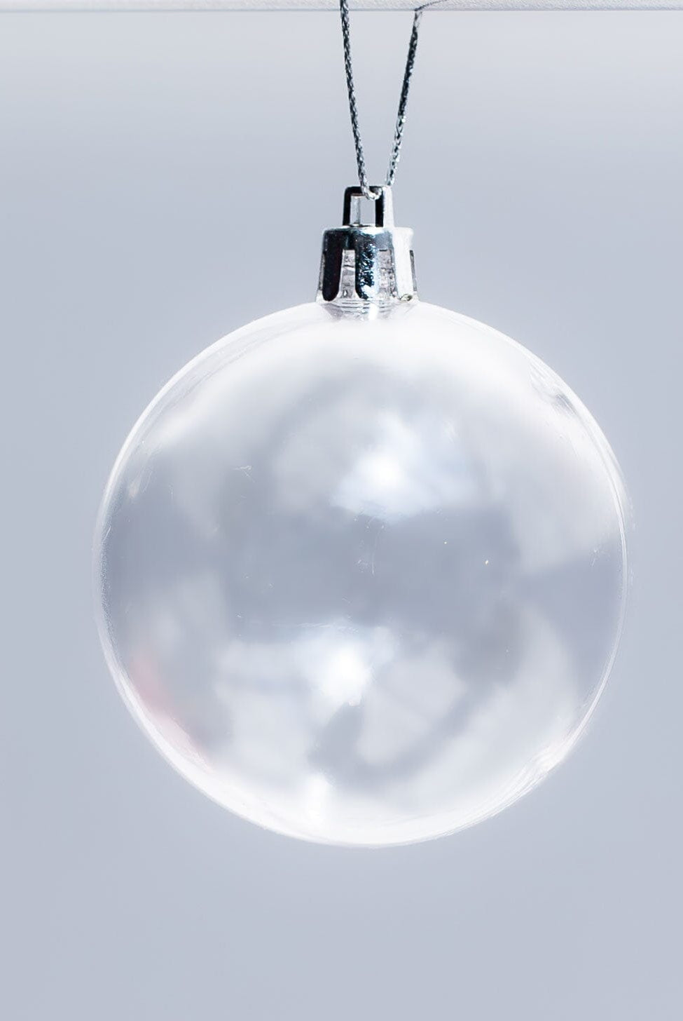 White & Transparent Christmas Ball Ornaments Set
