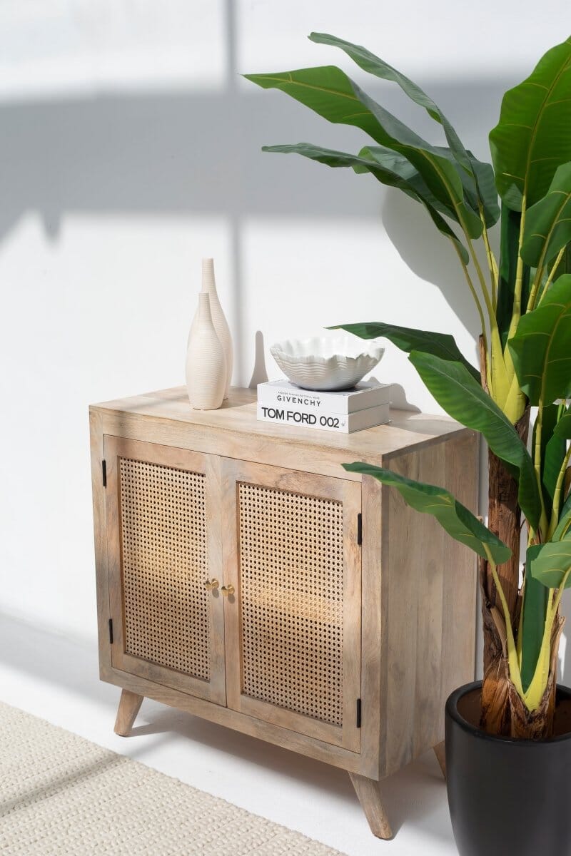 Lori Two Door Rattan Sideboard & Buffet