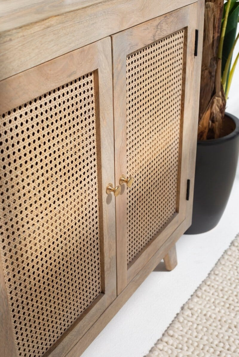 Lori Two Door Rattan Sideboard & Buffet