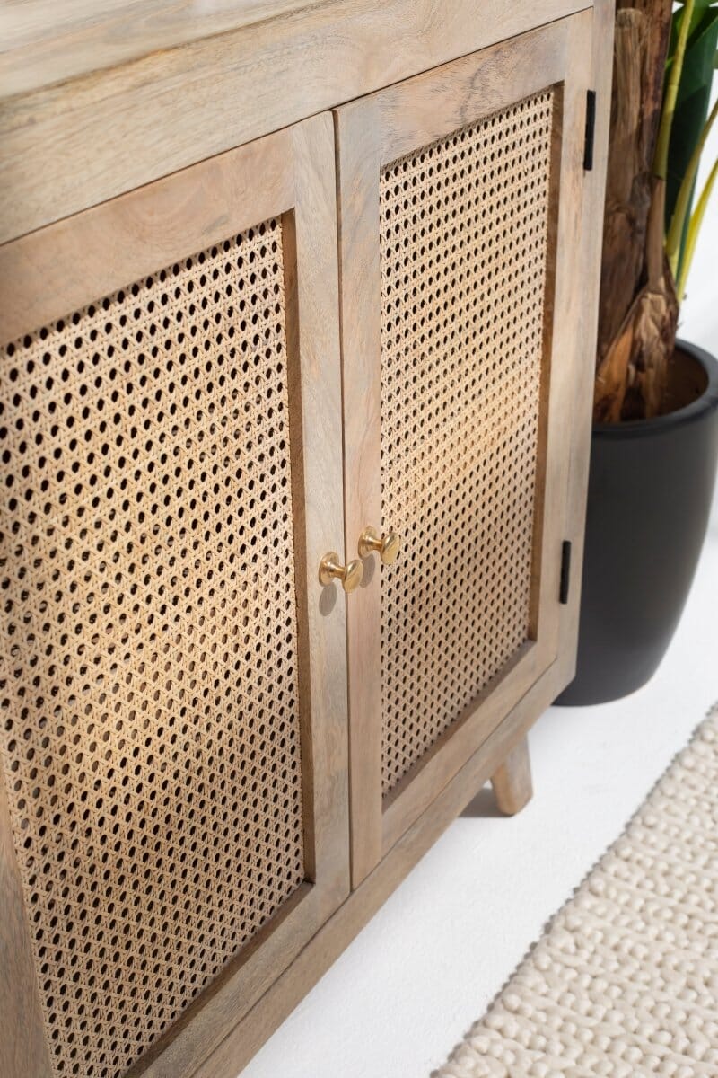 Lori Two Door Rattan Sideboard & Buffet