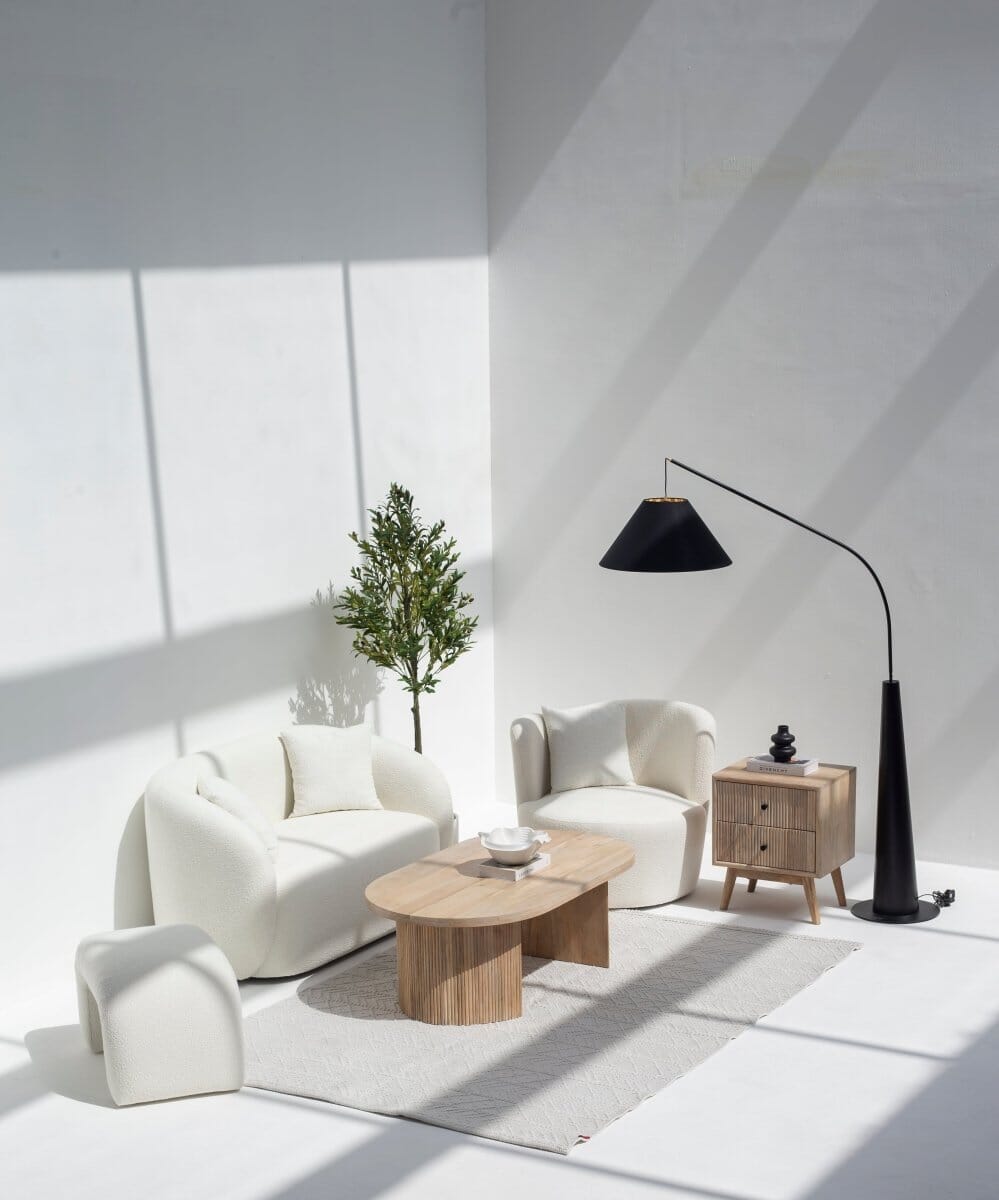 Amanti Off-White Bouclé Sofa (2 & 3 Seater) Homekode