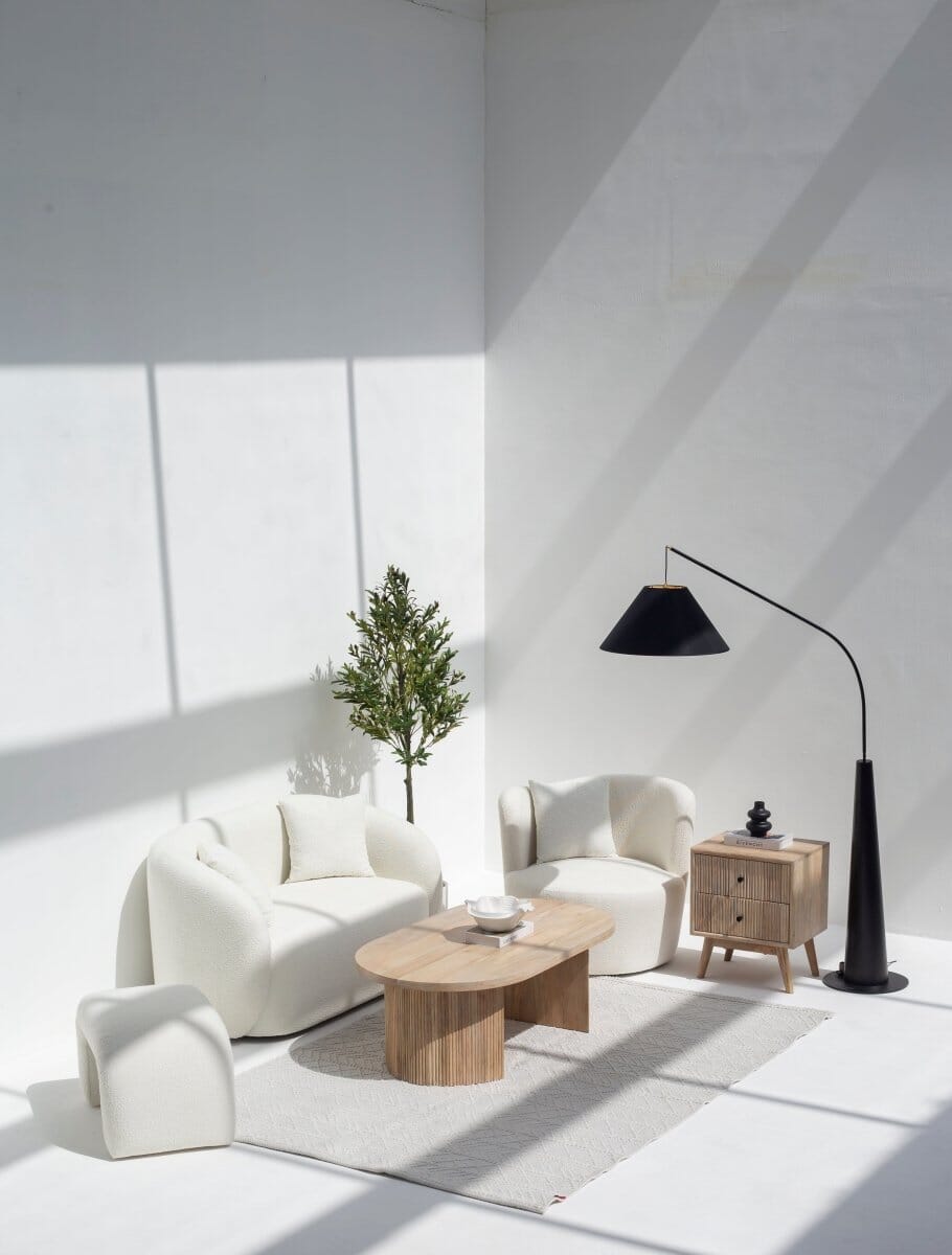 Black Overarch Floor Lamp