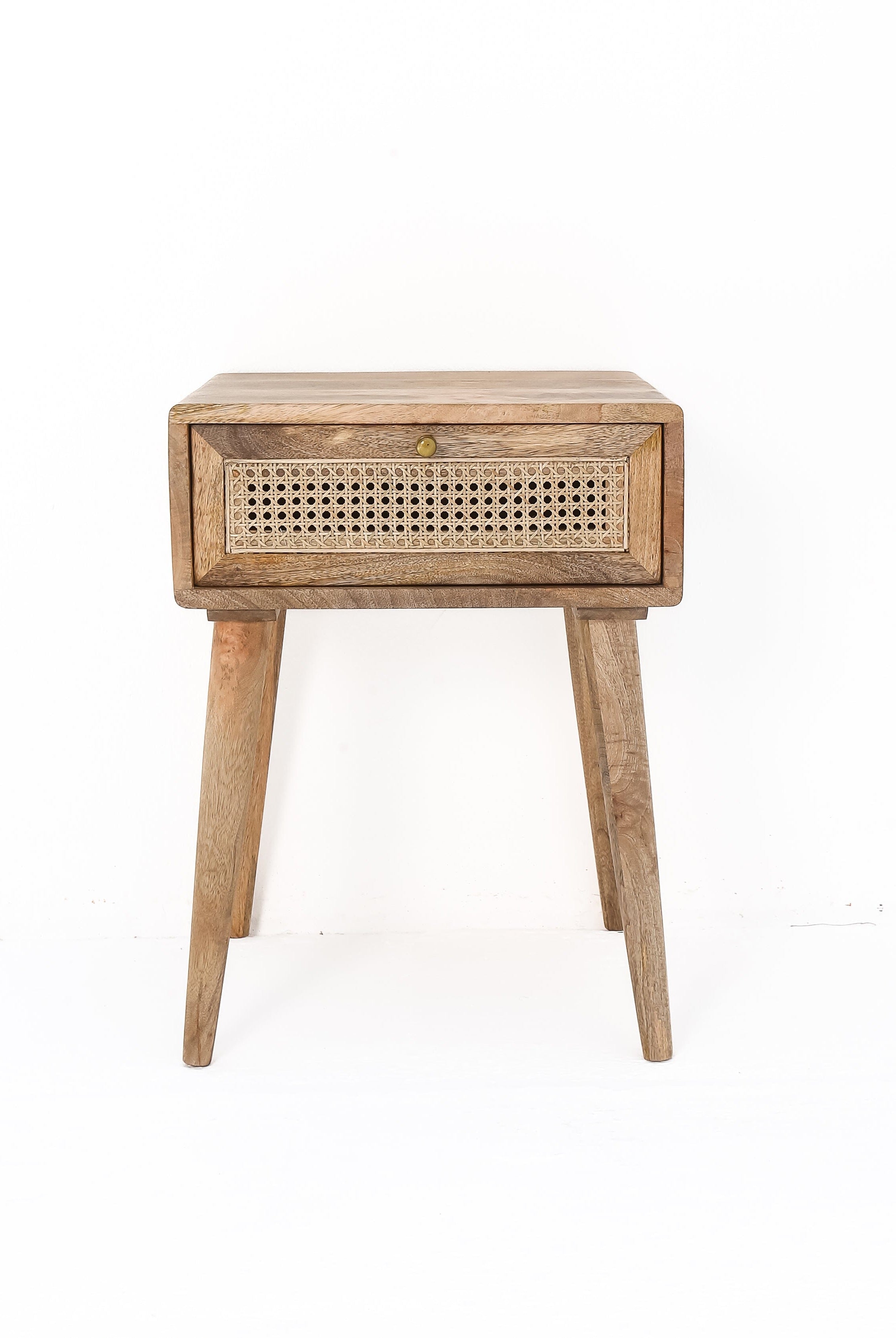 Rattan Drawer Side Table Homekode