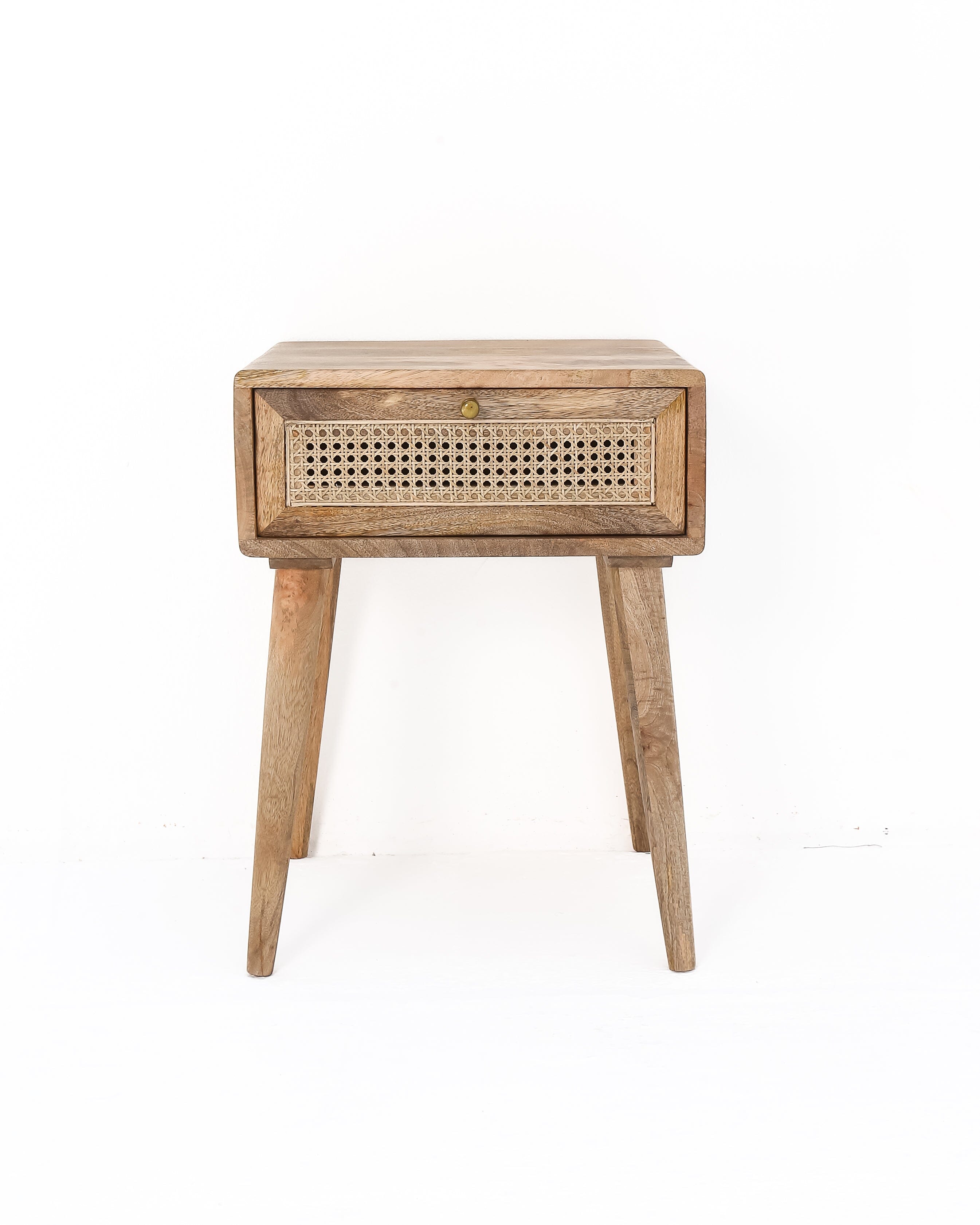 Rattan Drawer Side Table Homekode