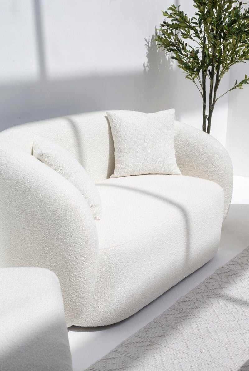 Amanti Off-White Bouclé Sofa (2 & 3 Seater) Homekode