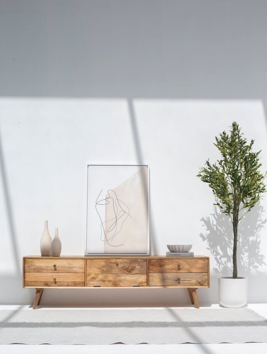 Vara Five Drawers Rattan Media Unit (2 Sizes)