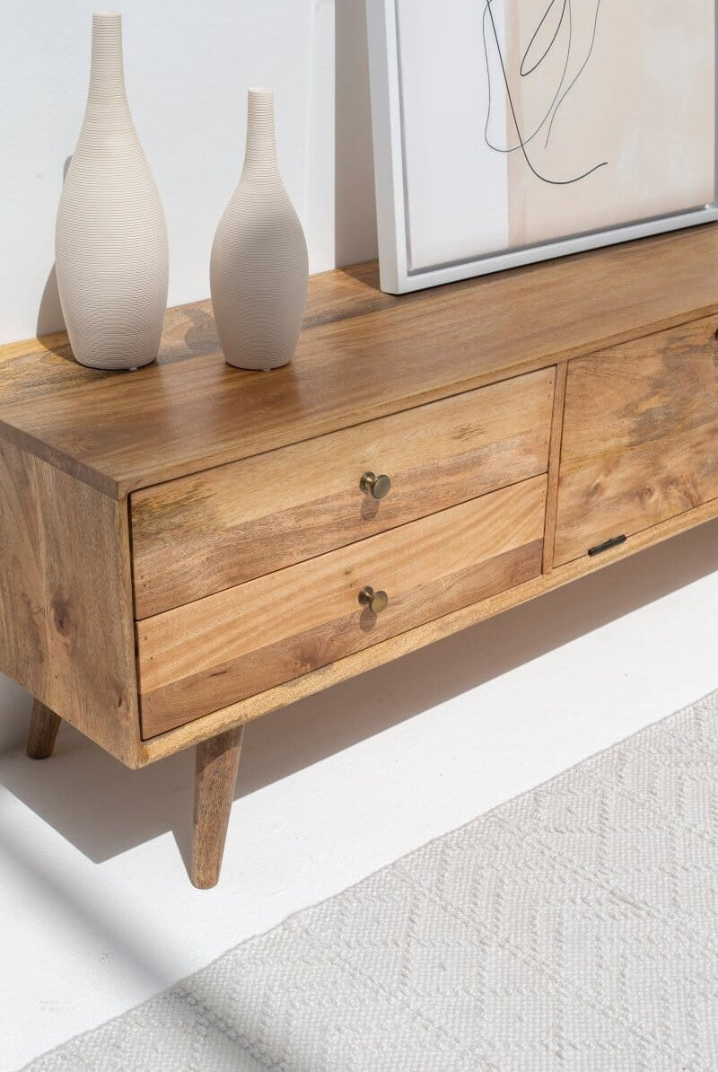 Vara Five Drawers Rattan Media Unit (2 Sizes)