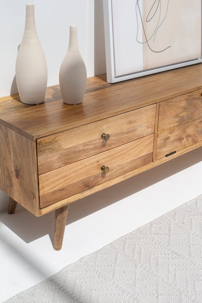 Vara Five Drawers Rattan Media Unit (2 Sizes)