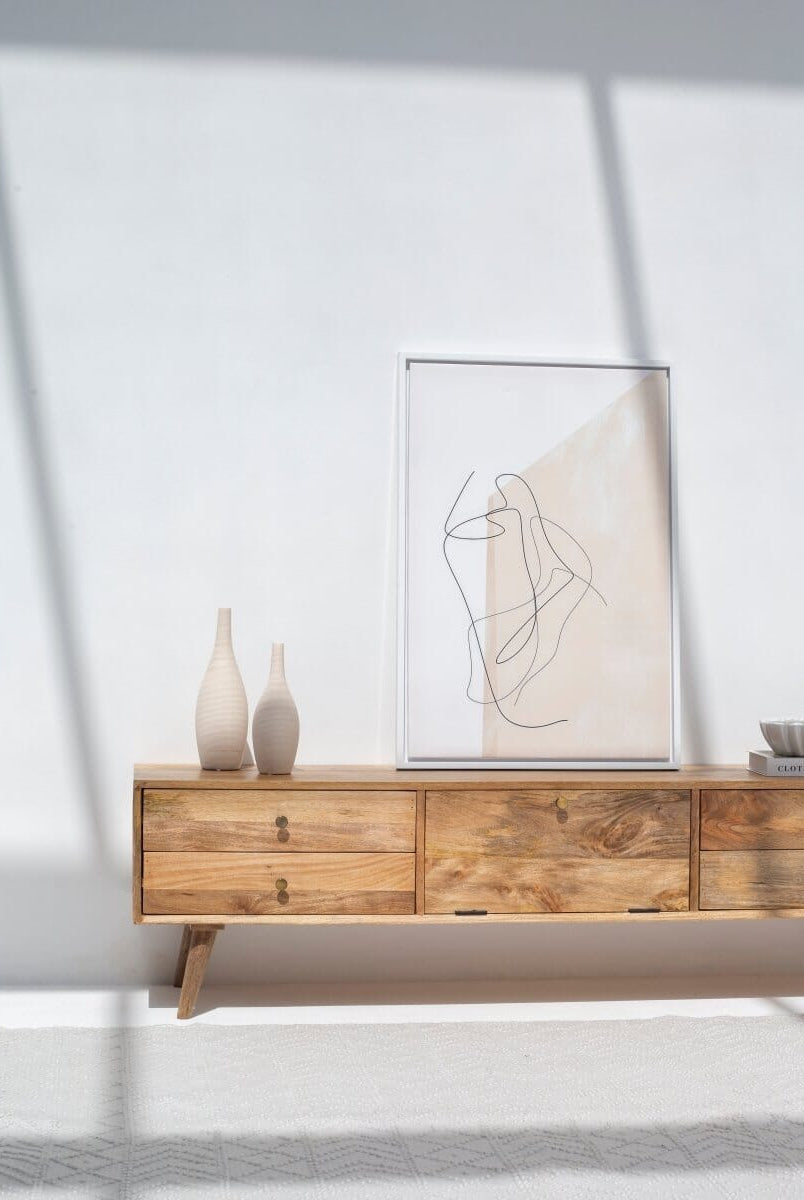 Vara Five Drawers Rattan Media Unit (2 Sizes)