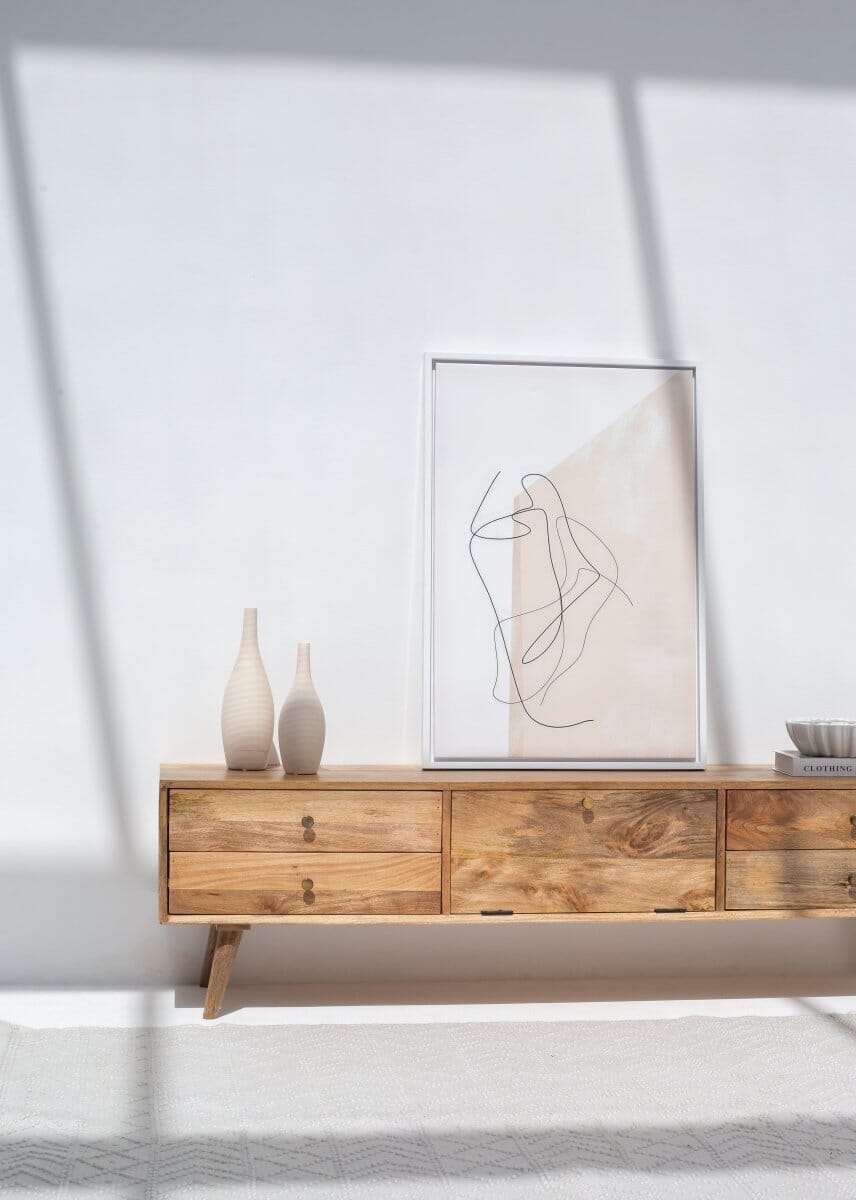 Vara Five Drawers Rattan Media Unit (2 Sizes)