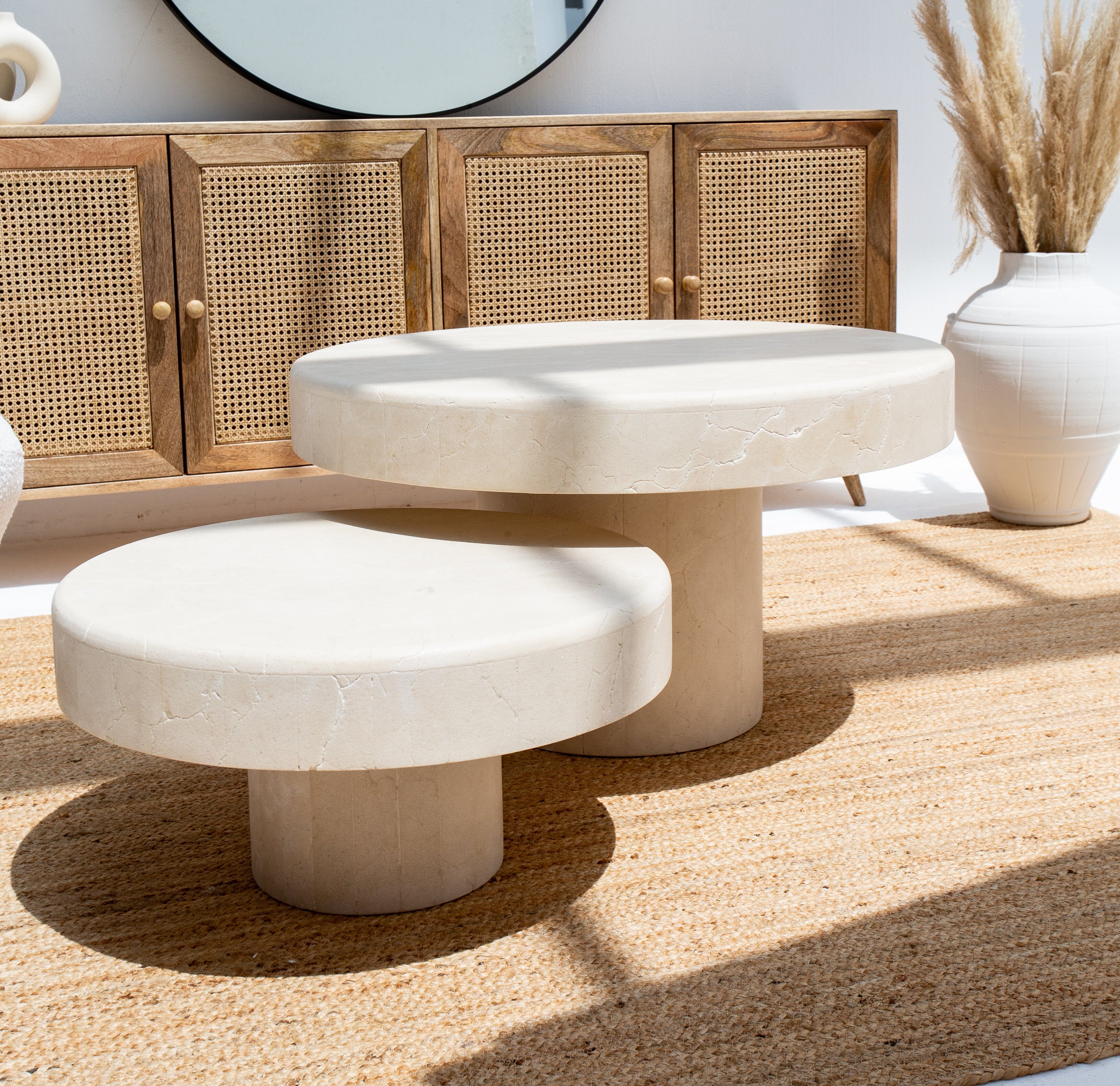 Crema Marble Round Coffee Table