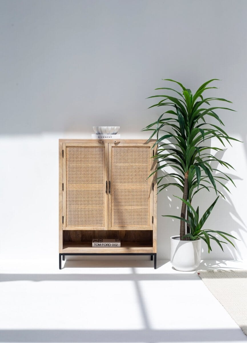 Wesley Two Doors Rattan Cabinet & Sideboard