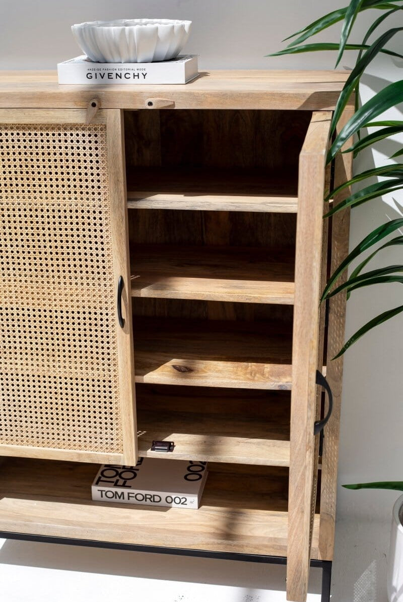 Wesley Two Doors Rattan Cabinet & Sideboard