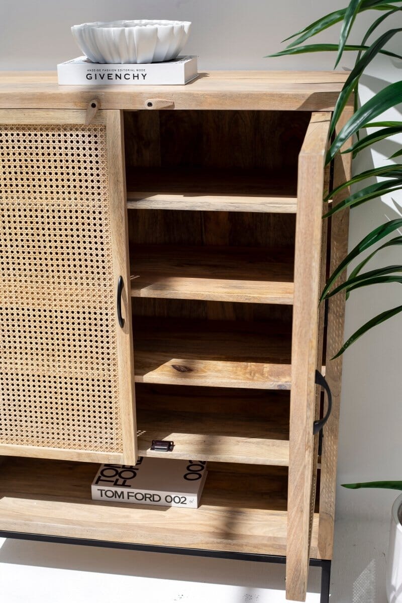 Wesley Two Doors Rattan Cabinet & Sideboard