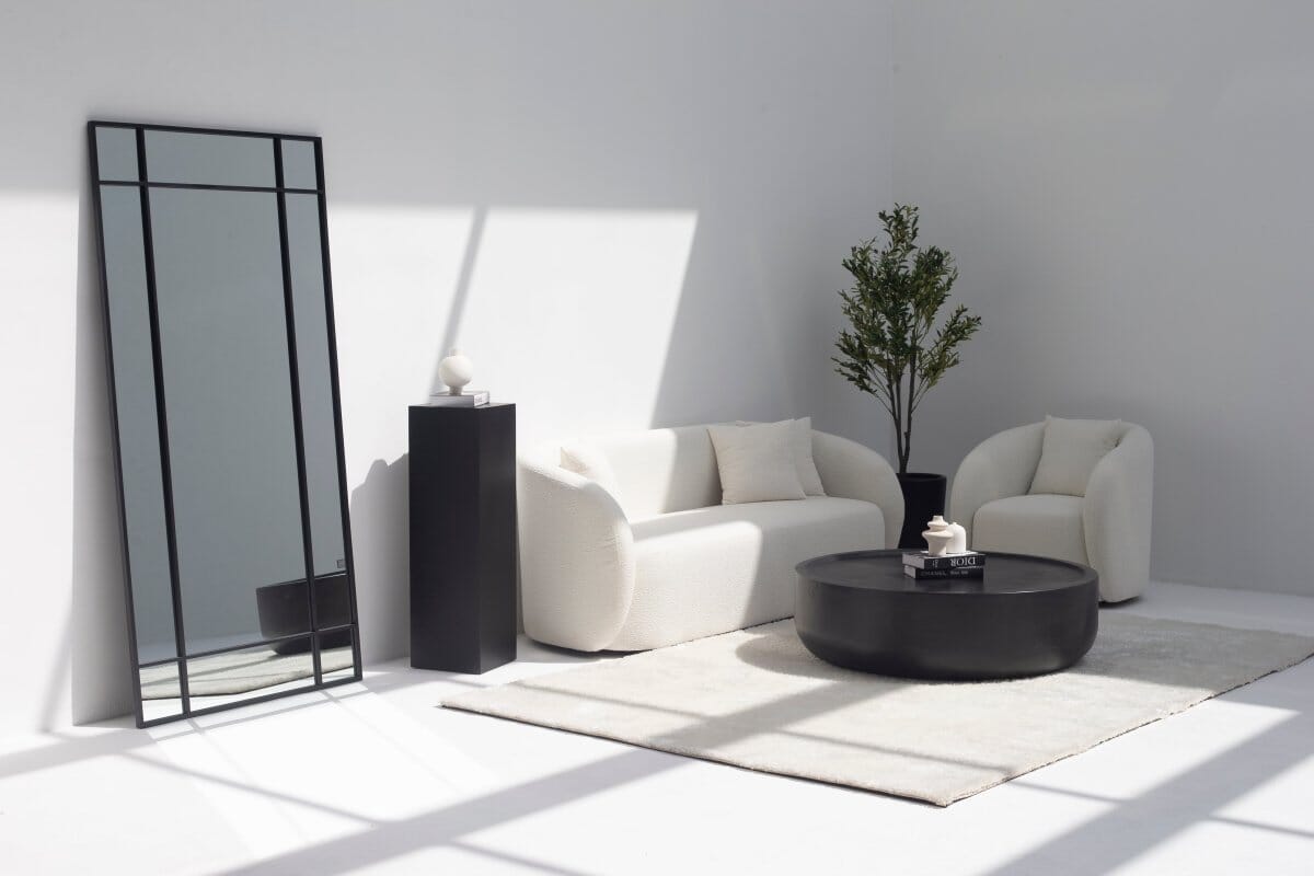 Aurelia Black Window Rectangular Mirror (2 Sizes) Mirrors Homekode