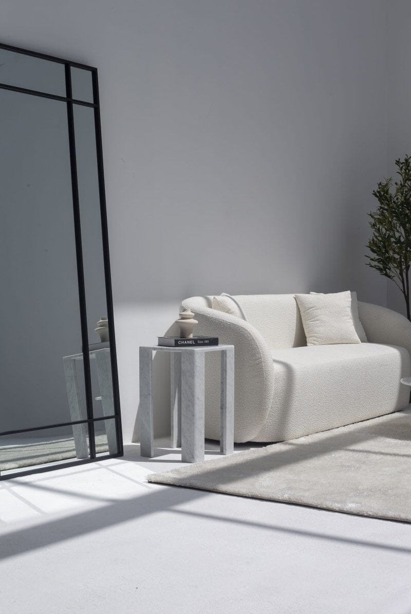 Ourania Bianco Carrara C Marble Side Table (2 Sizes)