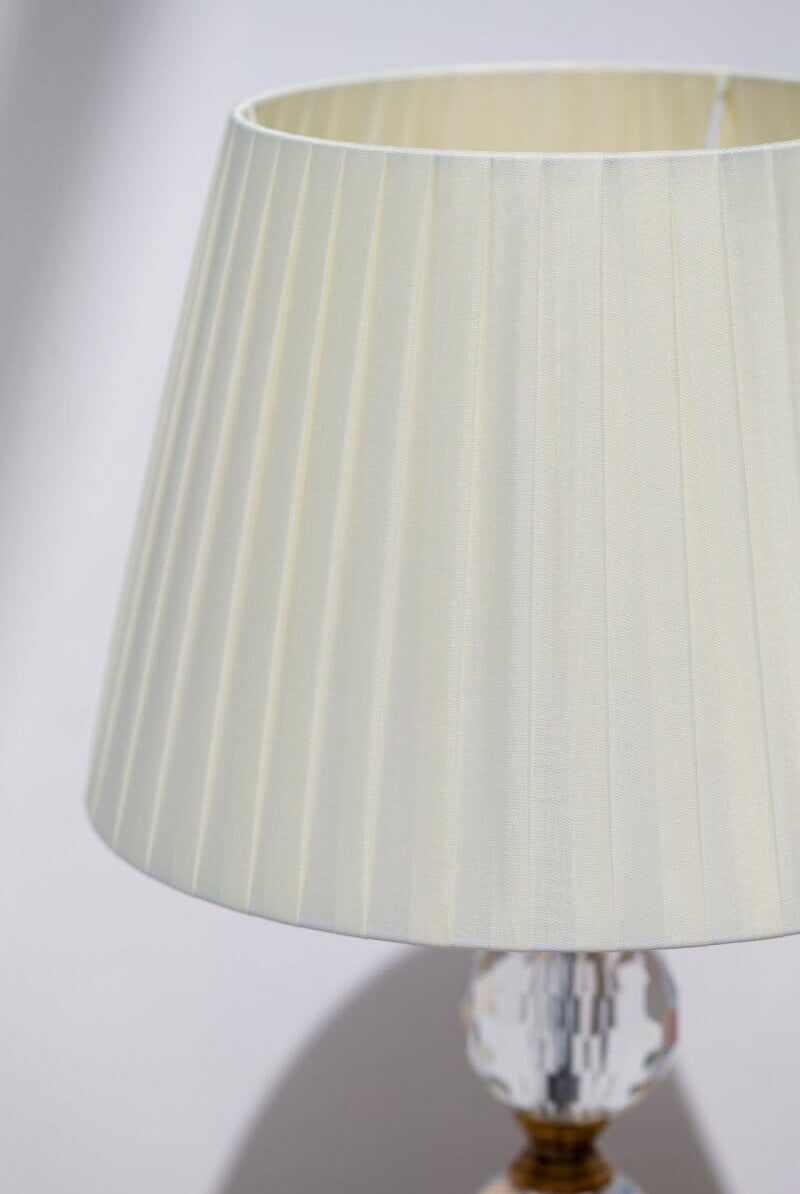 Classic Design Off White Shade Table with Gold Base Home