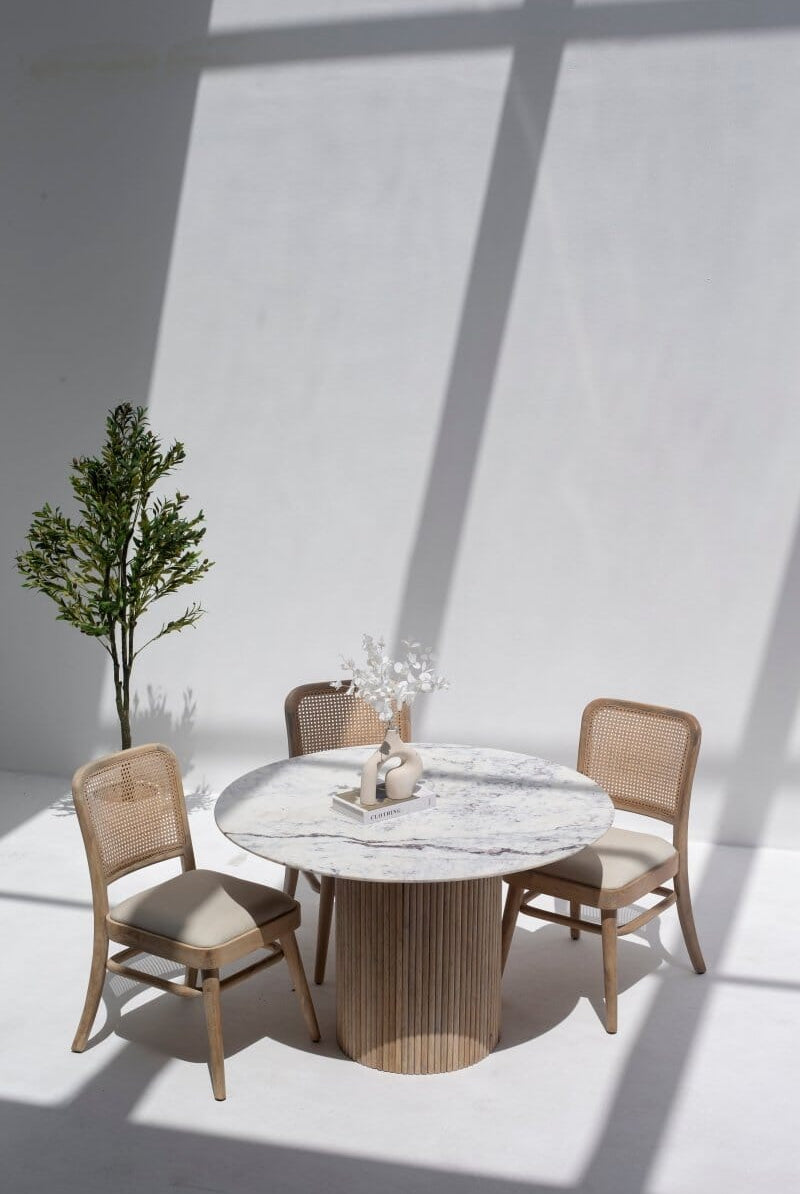 Vinson Marble Top Round Dining Table