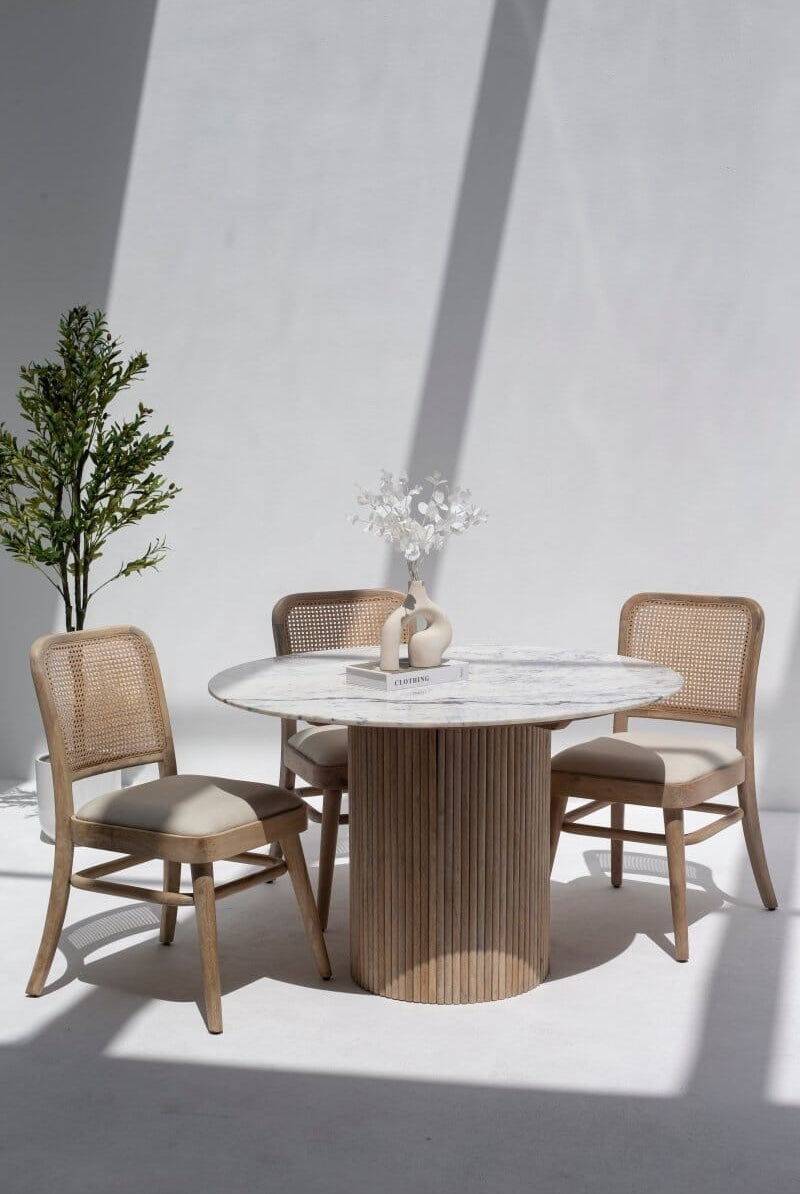 Vinson Marble Top Round Dining Table