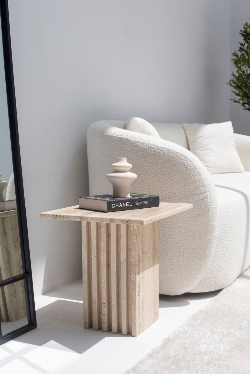 Kyra Travertine Side Table (3 Sizes)