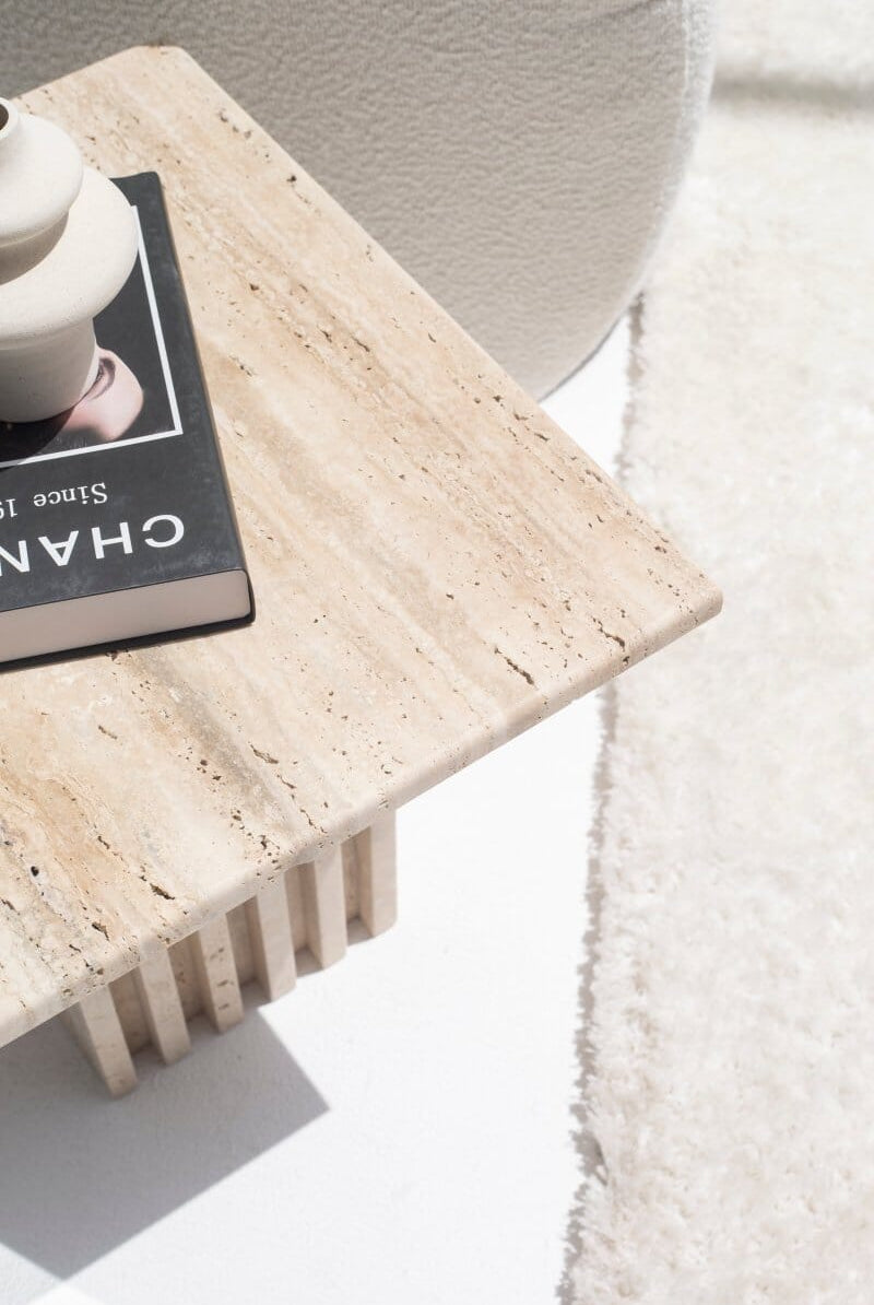 Kyra Travertine Side Table (3 Sizes) Side Table