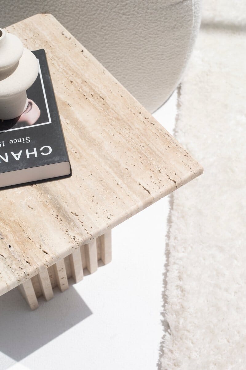 Kyra Travertine Side Table (3 Sizes) Side Table