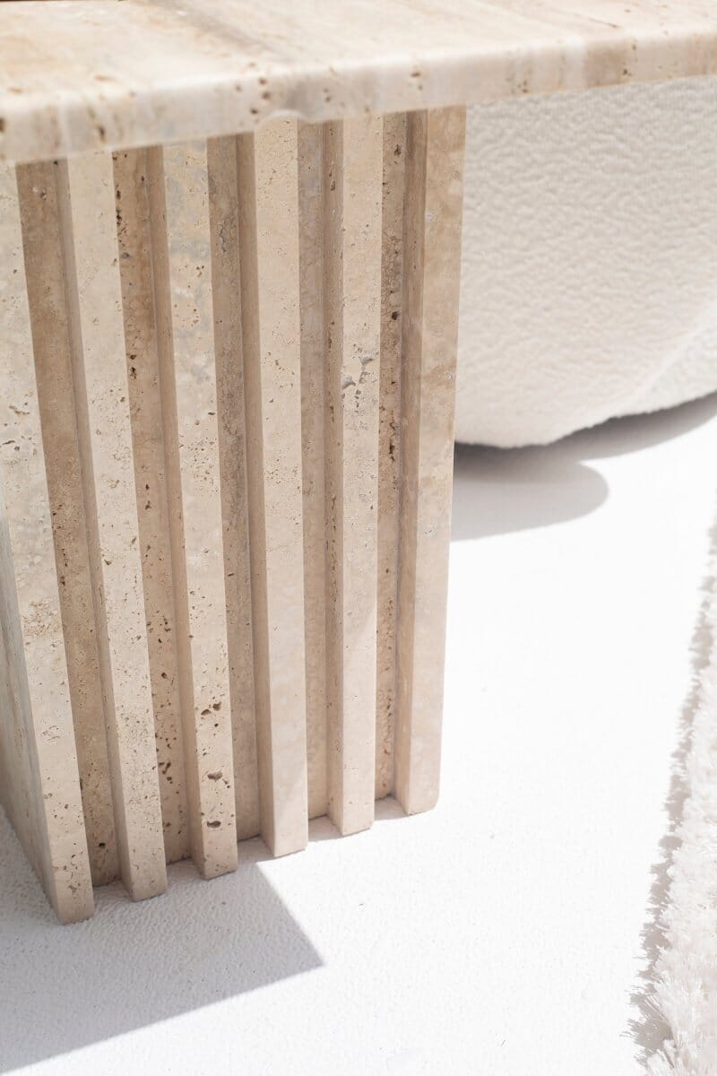 Kyra Travertine Side Table (3 Sizes) Side Table