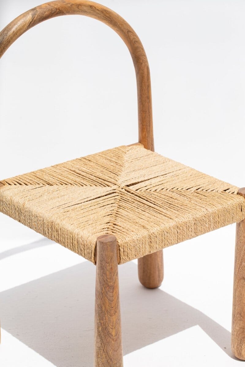 Rosalie Wood & Rope Dining Chair Chairs